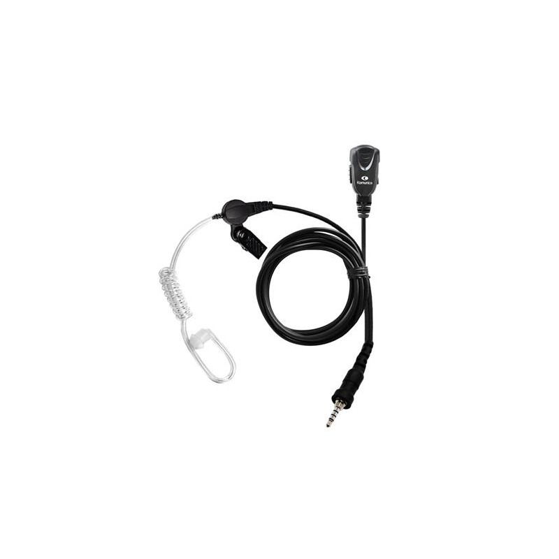 Komunica Micro Auricular Pwr Tub Vx Rizado Transparente Para Yaesu