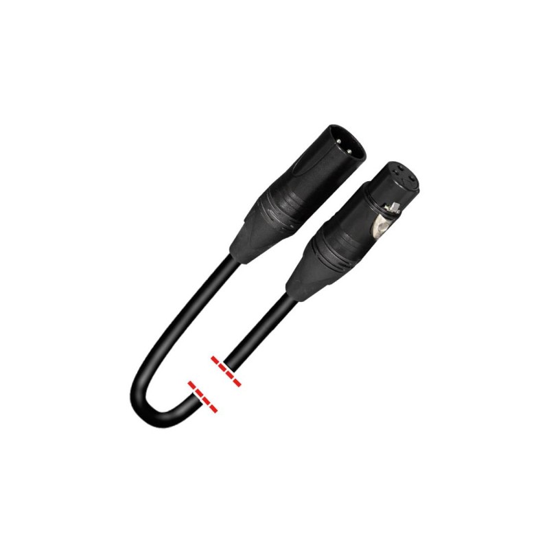 Cable XLR Macho Hembra 1 Metro Negro MK28 2