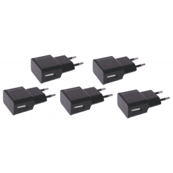 Cargador USB Conceptronic Power To Go Negro (Pack de 5 unidades)