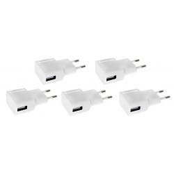Cargador USB Conceptronic Power To Go Blanco (Pack de 5 unidades)