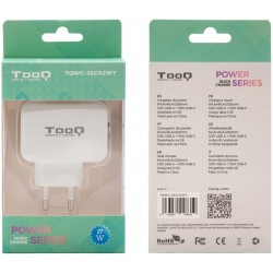 Cargador USB/USBC Tooq TQWC-2SC02WT