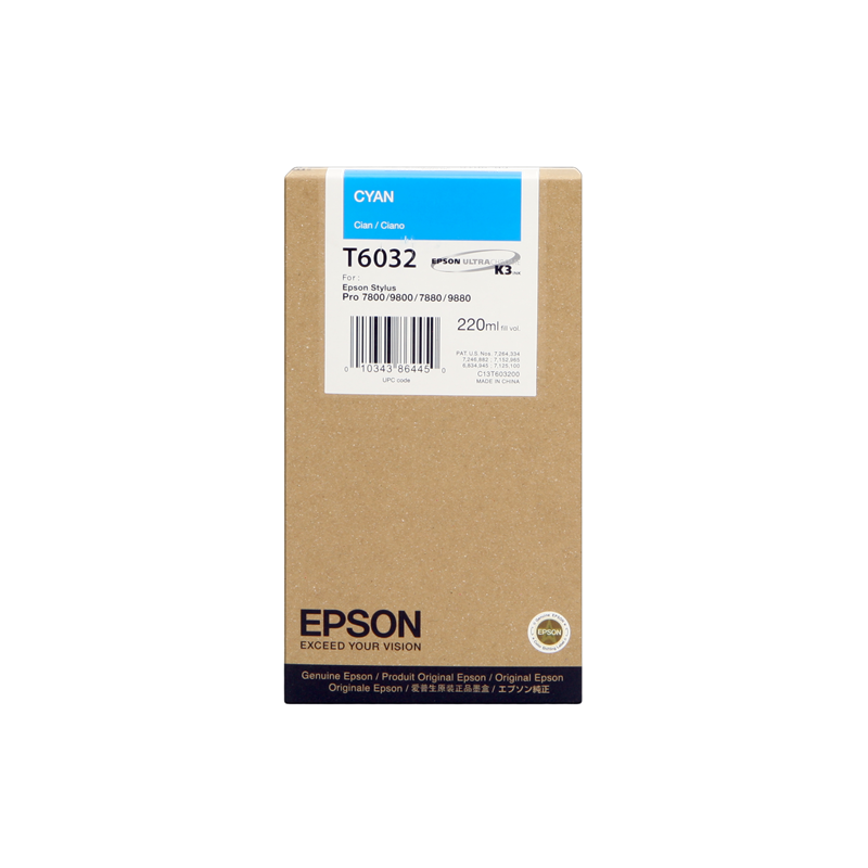 Tinta Epson T6032 Cian