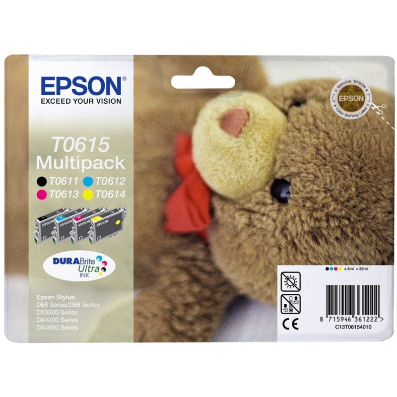 Tinta Epson T0615 Pack de los 4 Colores