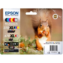 Tinta Epson 378XL + 478XL Pack de los 6 Colores