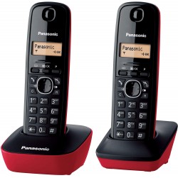 Teléfono Inalámbrico Panasonic KX-TG1612SPR Duo Negro/Rojo