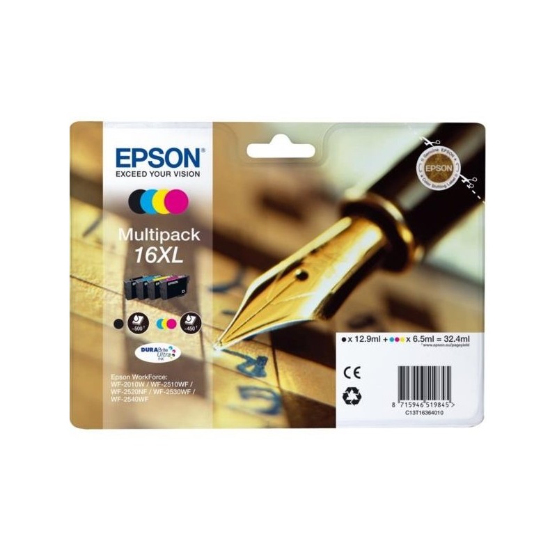 Tinta Epson 16XL Pack de los 4 Colores T1636 RF
