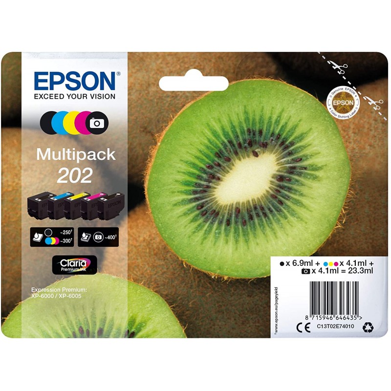 Tinta Epson 202 Pack de los 5 Colores T02E7
