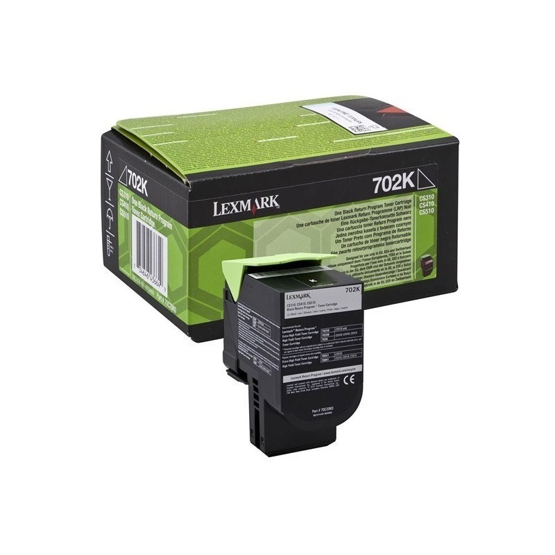 Tóner Lexmark 702K Negro