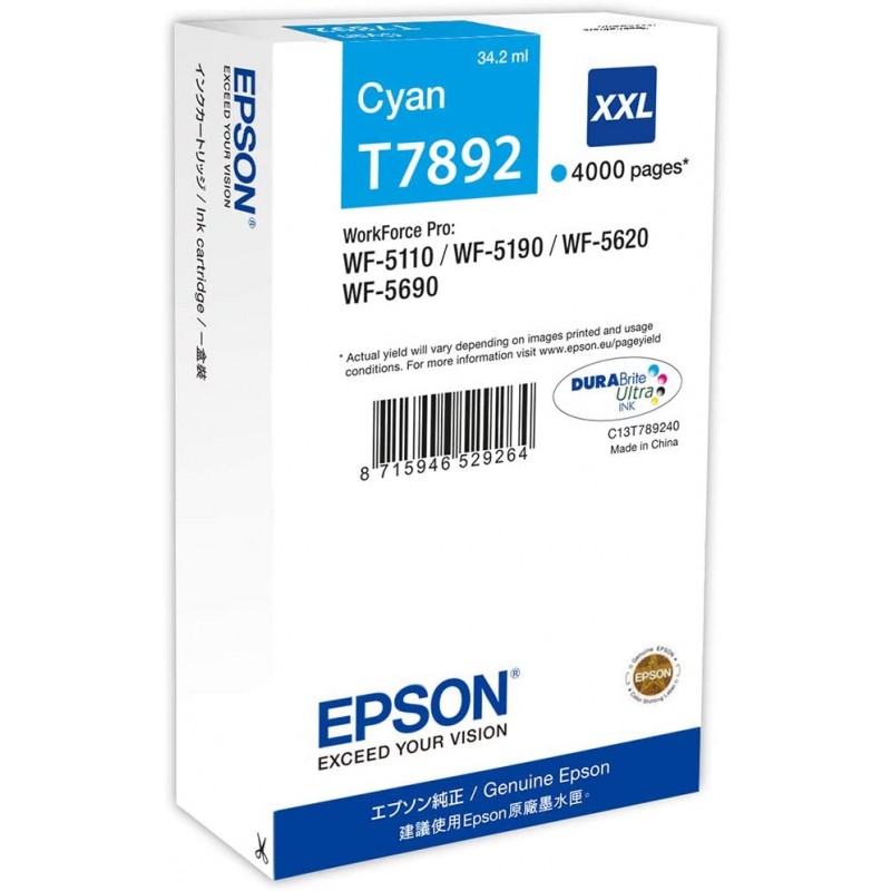 Tinta Epson T7892 Cian