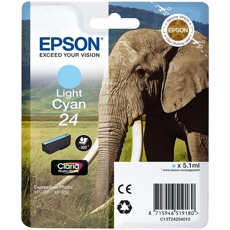 Tinta Epson 24 Cian Claro T2425