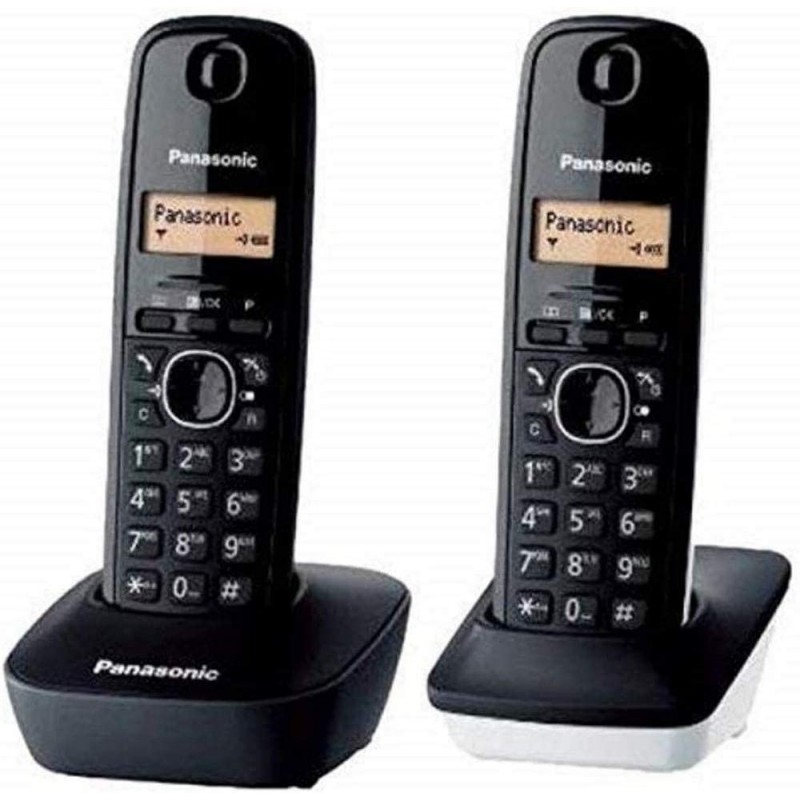 Teléfono Inalámbrico Panasonic KX-TG1612 Duo Negro y Negro/Blanco