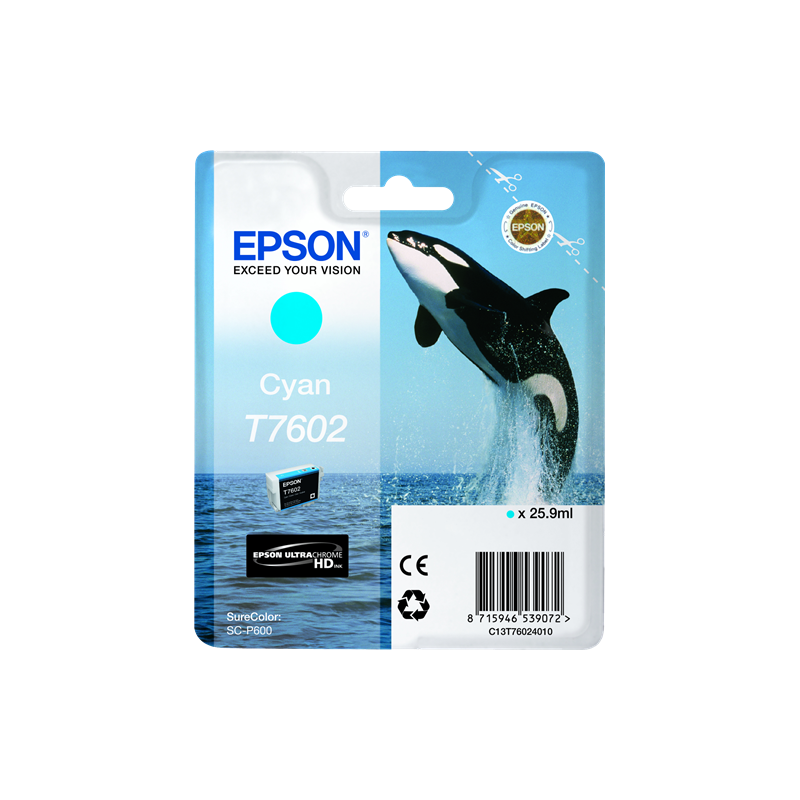 Tinta Epson T7602 Cian