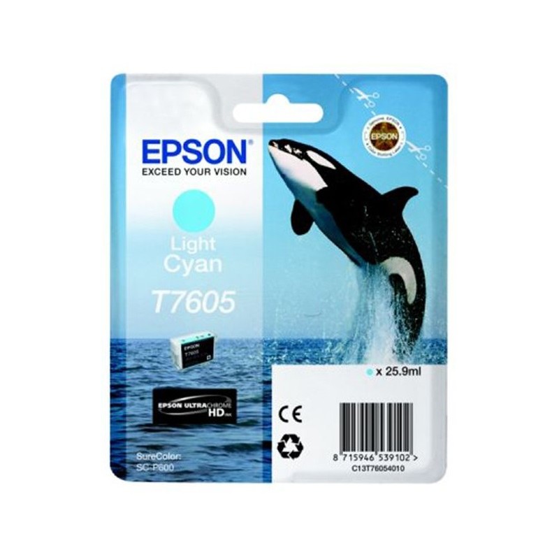 Tinta Epson T7605 Cian Claro