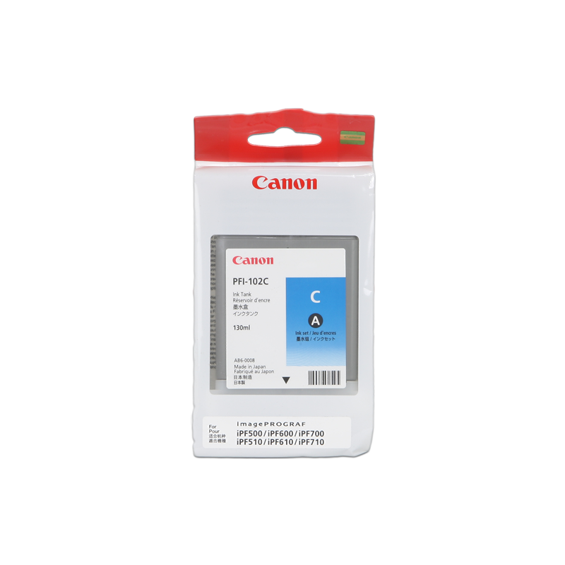 Tinta Canon 102 Cian PFI-102C