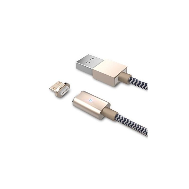 Cable USB AM - MicroUSB BM 1,2m Bluestork Magnético