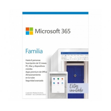 Microsoft 365 Familia 6 Usuarios 1 Año Digital