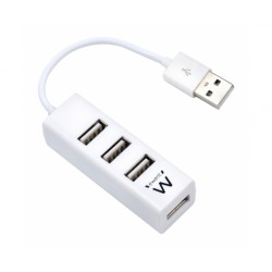 MINI-HUB USB 4 PUERTOS BLANCO