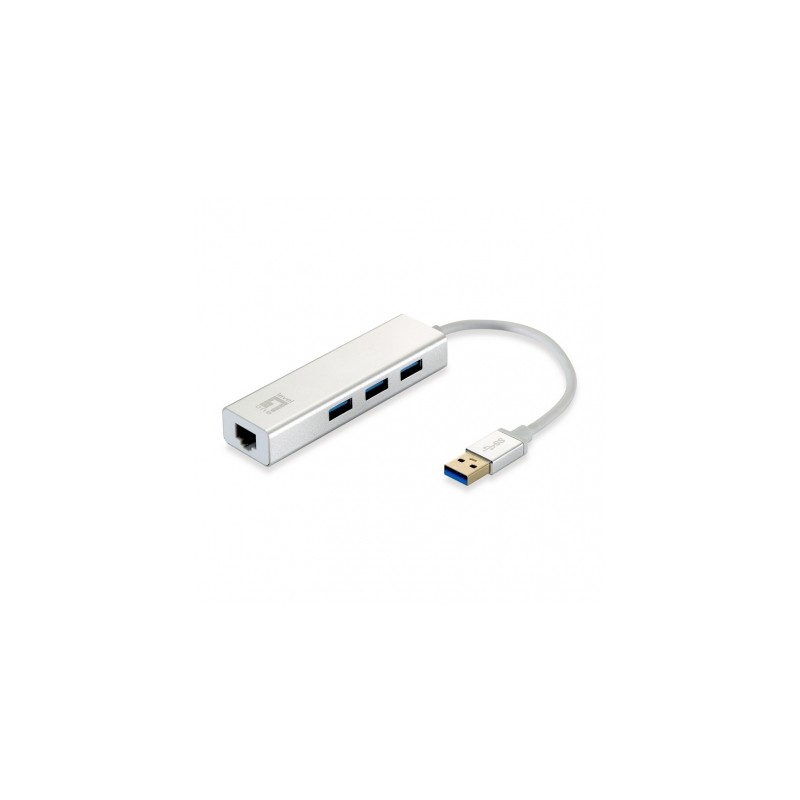 USB-0503 Gigabit USB Network Adapter with USB Hub - LevelOne