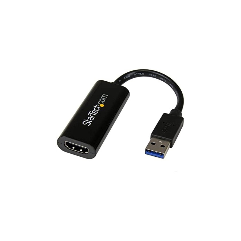Redundante auge reflejar StarTech.com Adaptador Gráfico Conversor USB 3.0 a HDMI - Cable Convertidor  Compacto de Vídeo - negro