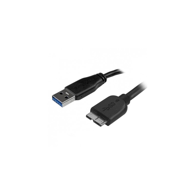 caja de cartón directorio intervalo StarTech.com Cable USB 3.0 delgado de 0.5m USB A macho a Micro USB B macho  negro