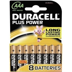 Pila AAA Duracell Plus Power 8 Unidades