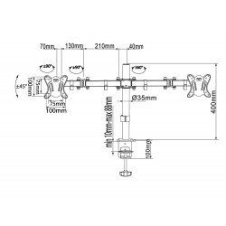 Soporte para Monitor 13"-27" Equip 650152