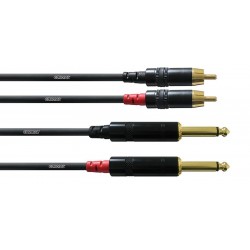 Cable 2 x Jack 6,3mm - 2 x...
