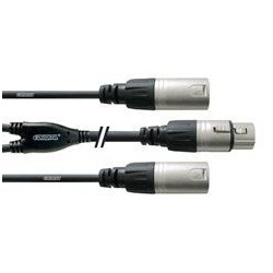 Cable XLR hembra / 2 XLR...