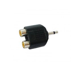 Adaptador Jack 3,5 mono a 2...