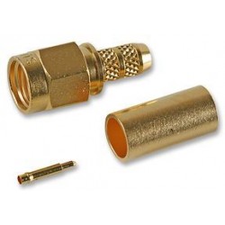 Conector SMA macho dorado...