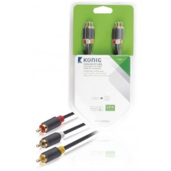 Cable video + 2 sonido Rca 2m