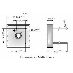 Diodo puente 10A 600V hilo...