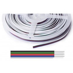 Cable plano RGB LED 4x0,33 mm