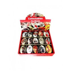 Caja de Metal Ovalada Retro...