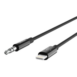 Cable de Audio Jack de 3,5 mm con conector Lightning Belkin Negro