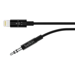 Cable de Audio Jack de 3,5 mm con conector Lightning Belkin Negro