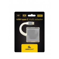 Adaptador USB-C a Multi (USB-C / HDMI / USB 3.0) Cablexpert Gris