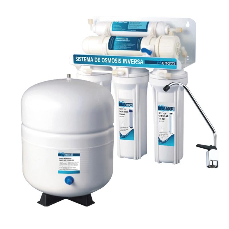 Filtro de Osmosis Inversa de 5 etapas con depósito de presión