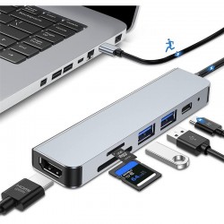 DOCK HUB USB-C 6 EN 1 HDMI...