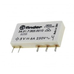 Rele plano 1 circuito 5Vdc 6A