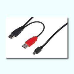 Cable USB 2.0 doble A-USB...