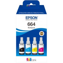 Tinta Epson T664 Pack de los 4 Colores