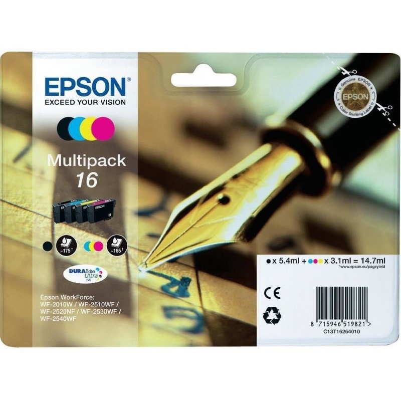 Tinta Epson 16 Pack de los 4 Colores T1626 RF