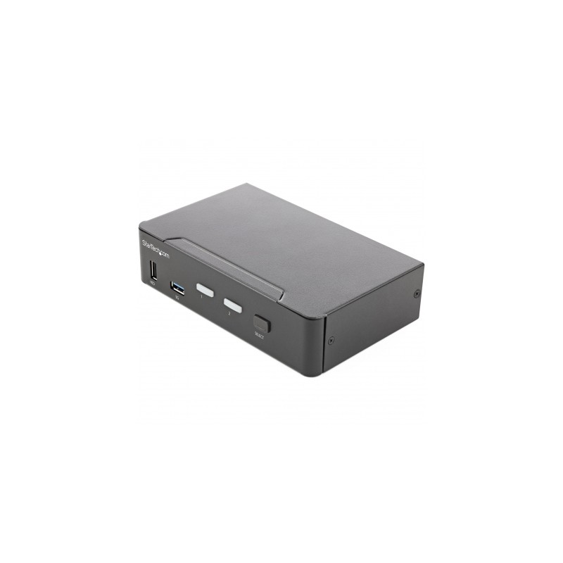 StarTech.com Switch Conmutador KVM de 2 Puertos HDMI 2.0 4K para 1 Monitor  - Vídeo de 4K y 60Hz Ultra HD - HDR - Hub Ladrón