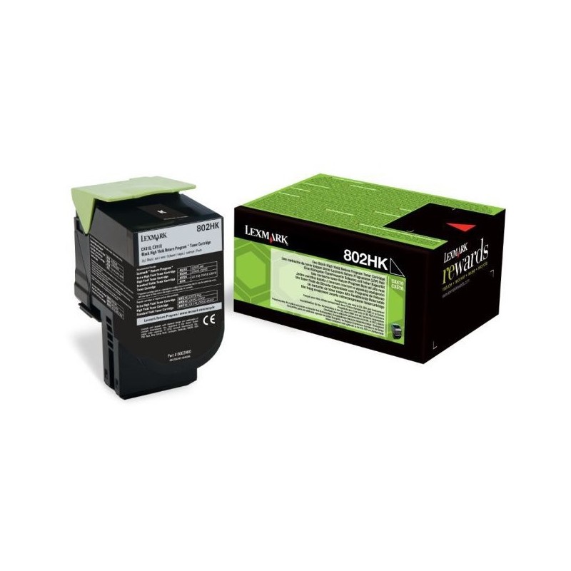 Tóner Lexmark 802HK Negro