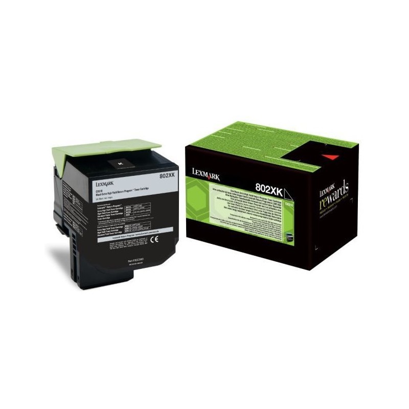 Tóner Lexmark 802XK Negro