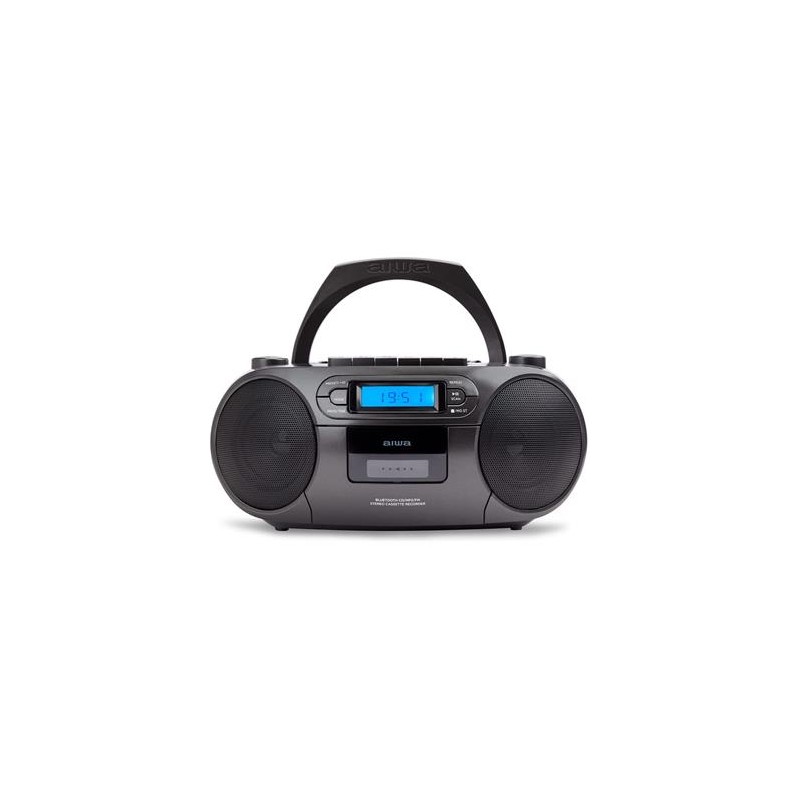 Transparente manual Erudito AIWA Radio Cassette CD Portatil Bluetooth BOOMBOX BBTC-550BK Negro Usb Mp3  Aux In FM PLL 6W