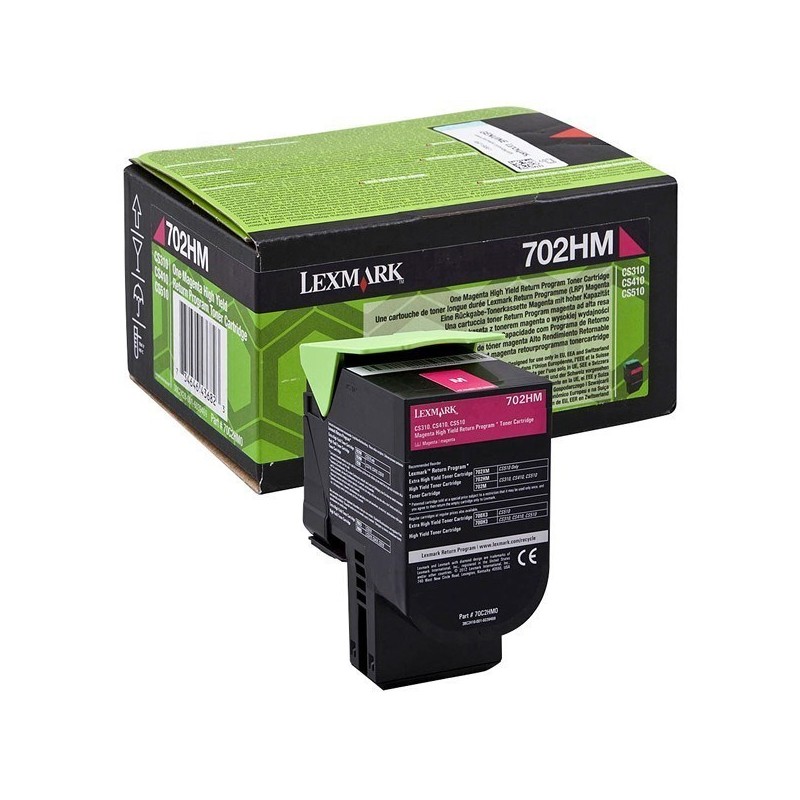 Tóner Lexmark 702HM Magenta