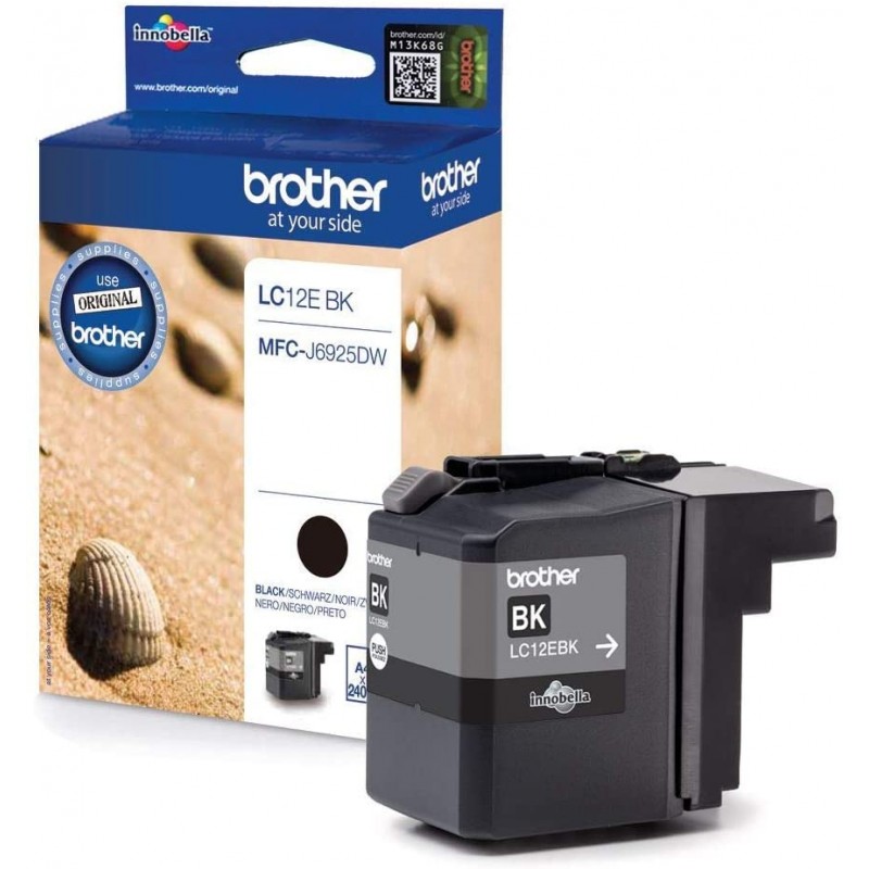 Tinta Brother LC12EBK Negro