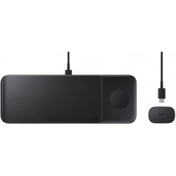 Cargador Inalámbrico Qi Samsung Wireless Charger Trio Negro